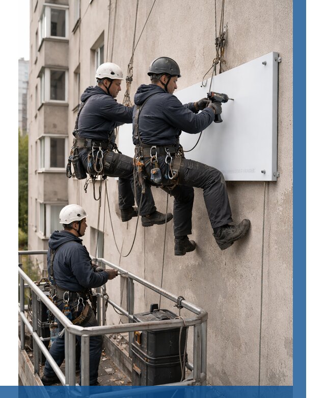 Монтаж табличек и указателей в Прокопьевске от 3618 р. | ВЫСОТНИК-Прк