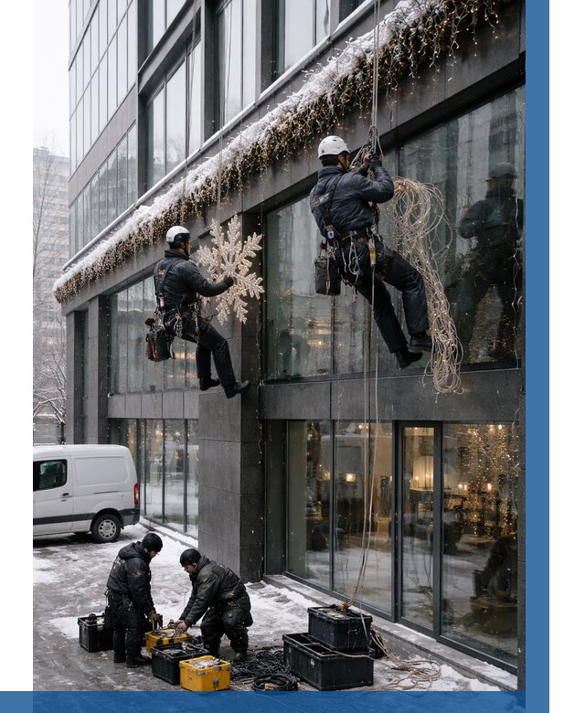 Демонтаж новогоднего оформления в Прокопьевске от 5685 р. | ВЫСОТНИК-Прк