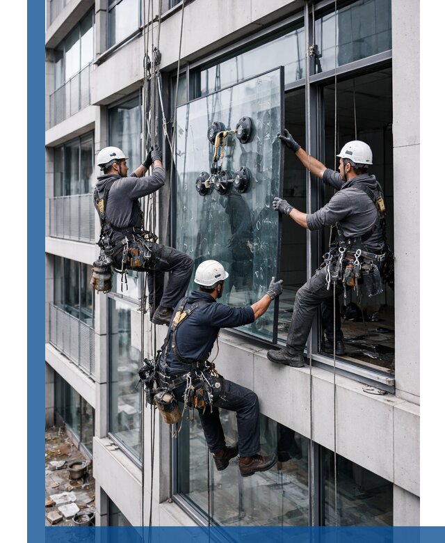 Фасадное остекление и монтаж витражей зданий в Прокопьевске под ключ