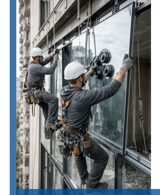 Витражное остекление фасадов и лоджий в Прокопьевске под ключ