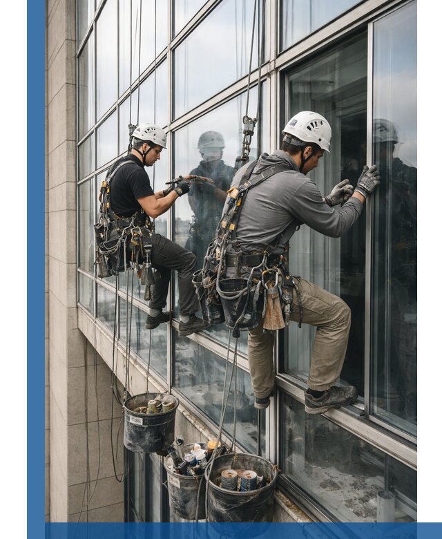 Ремонт витражных конструкций и фасадного остекления в Прокопьевске