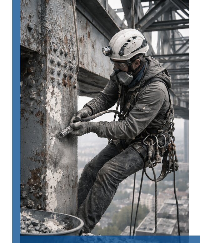 Удаление старой краски с металлических конструкций в Прокопьевске