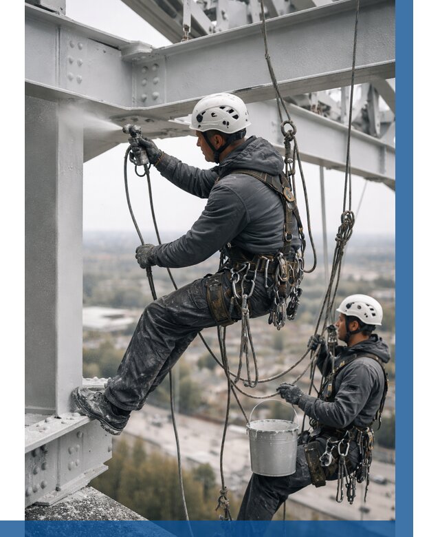 Покраска металлоконструкций на высоте в Прокопьевске 362 р |ВЫСОТНИК-Прк