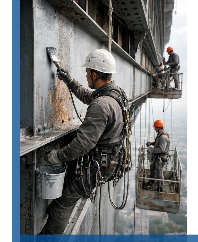 Покраска металлоконструкций на высоте в Прокопьевске профессионально