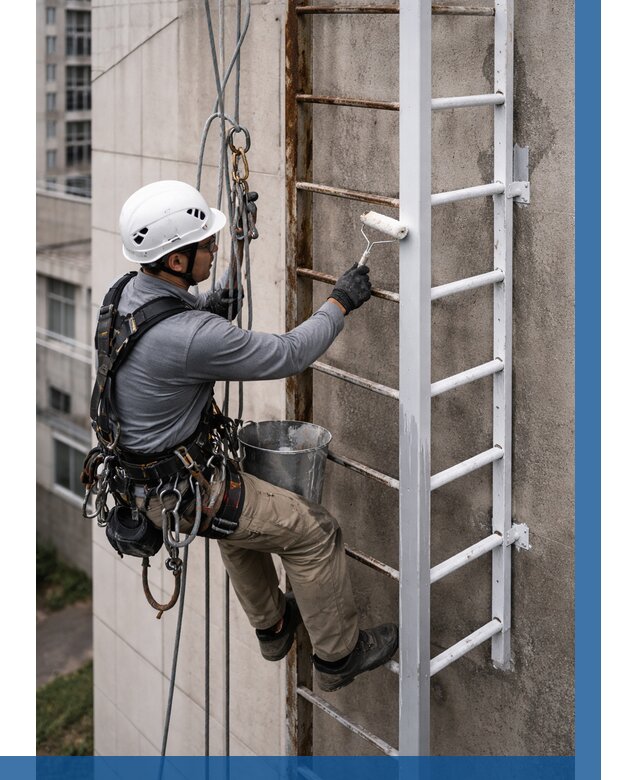 Покраска пожарных лестниц в Прокопьевске от 4652 р. | ВЫСОТНИК-Прк