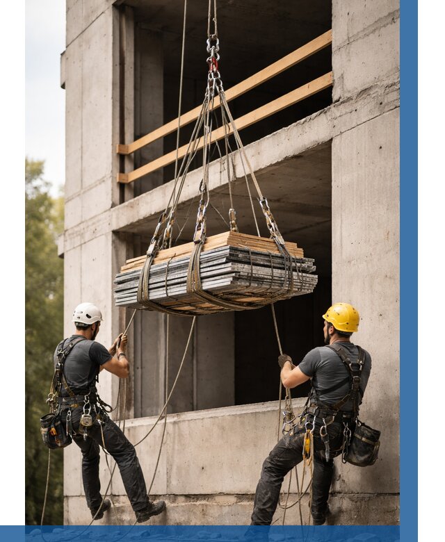 Подъем материала на этаж веревками в Прокопьевске от 1551 р. | ВЫСОТНИК-Прк