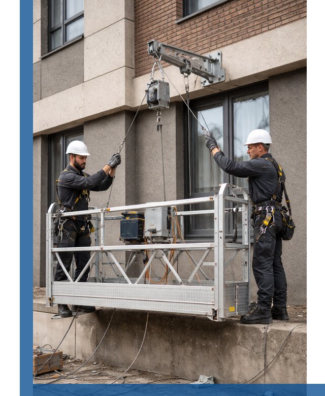 Монтаж и подъем фасадной люльки в Прокопьевске с гарантией безопасности