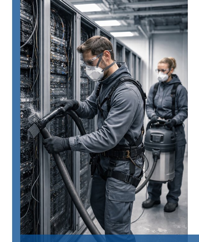 Обеспыливание серверной комнаты в Прокопьевске, профессиональная очистка