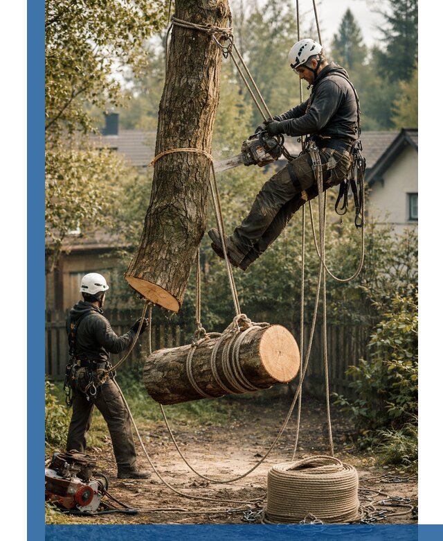 Валка деревьев частями в Прокопьевске, безопасно и аккуратно