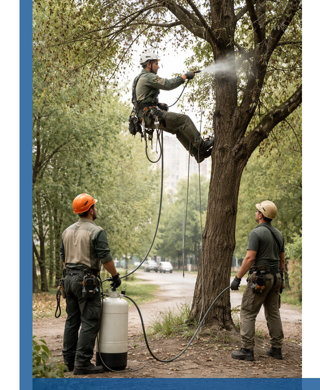 Обработка деревьев от вредителей в Прокопьевске профессиональная защита