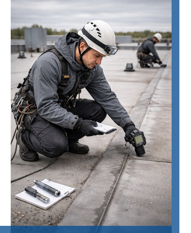 Обследование кровли на протечки в Прокопьевске от 4652 р. | ВЫСОТНИК-Прк