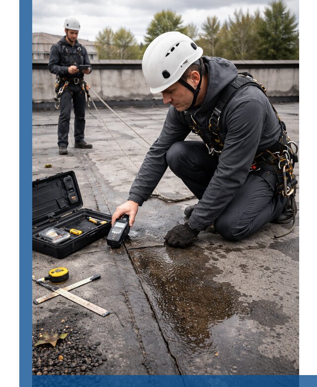 Обследование кровли на протечки и выявление дефектов в Прокопьевске