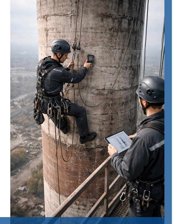 Обследование дымовой трубы в Прокопьевске от 8270 р. | ВЫСОТНИК-Прк