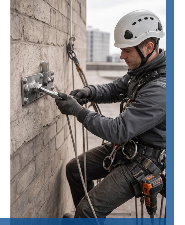 Установка анкерных точек в Прокопьевске от 3618 р. | ВЫСОТНИК-Прк