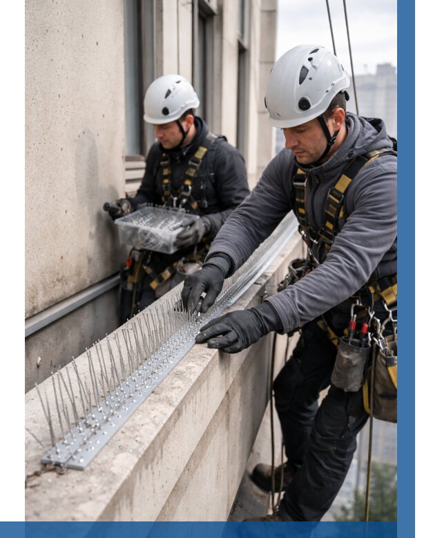 Установка шипов от птиц в Прокопьевске от 879 р. | ВЫСОТНИК-Прк